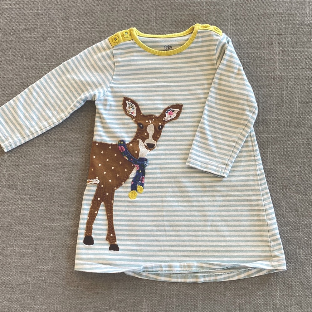 Baby Boden “Dear” Appliqué Dress